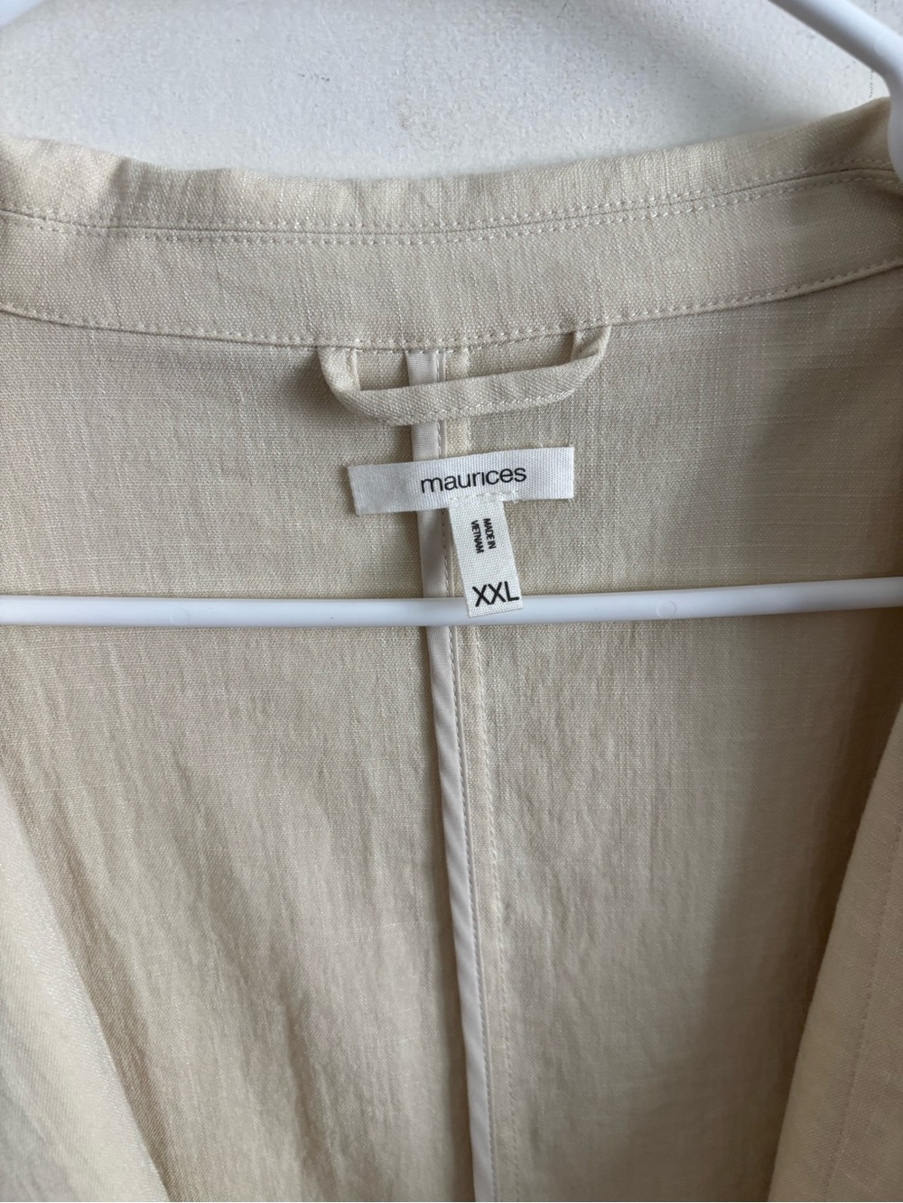 Maurices Blazer Seamed open-front single button 2X Cream Office Workwear - Picture 4 of 5